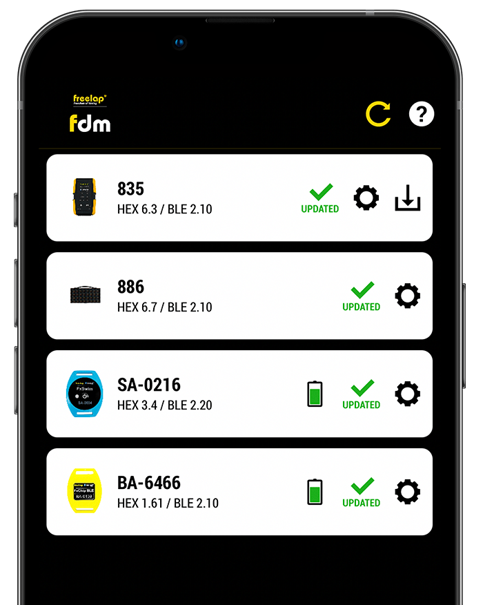 Application Freelap Device Manager