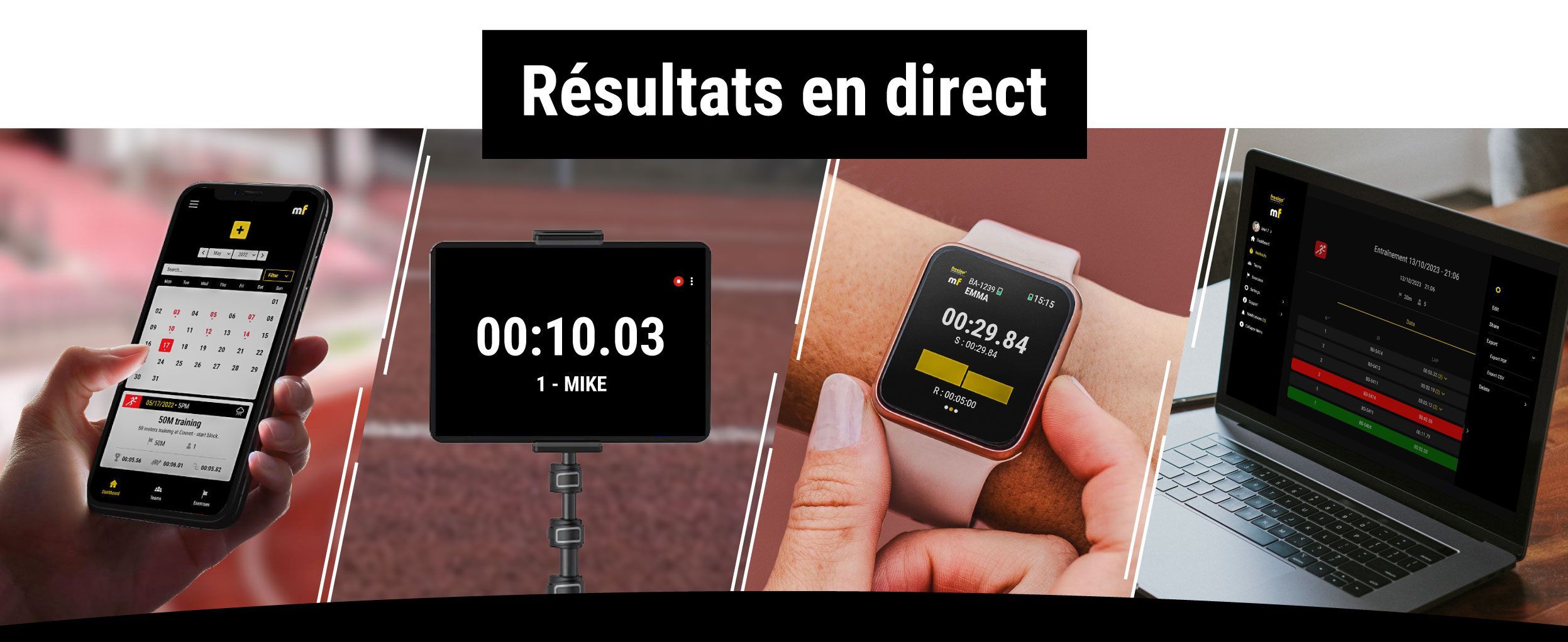 Résultats en direct
