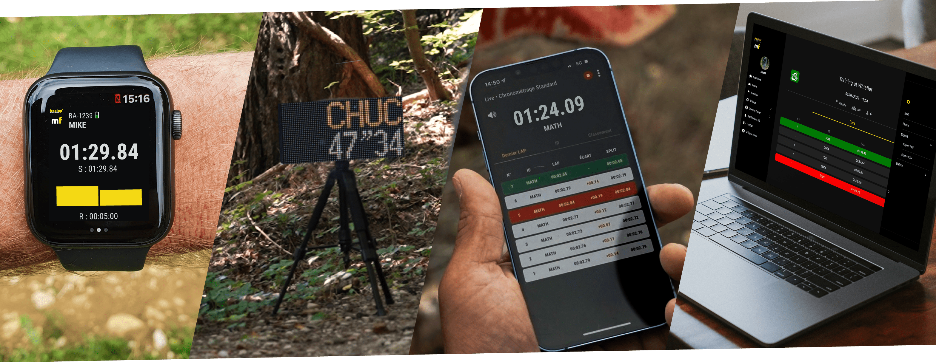 Electronic timing system for Moutain bike, DH MTB, and Cycling